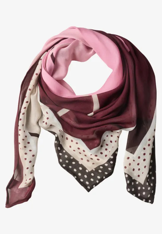Street One Graphic Print Square Scarf | Rouge 573245