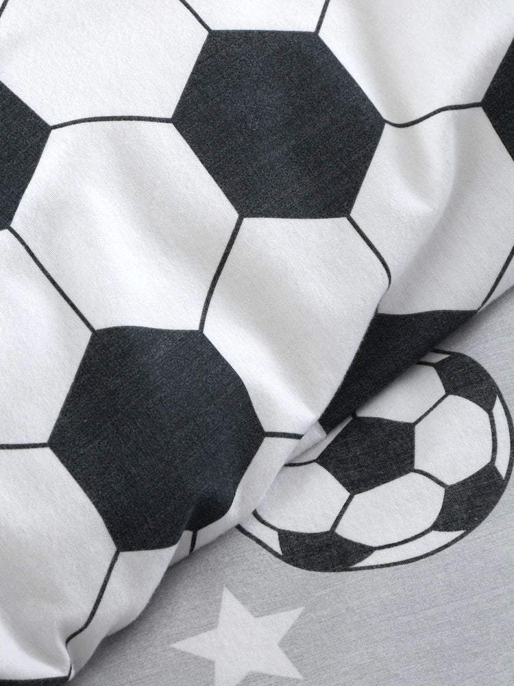 Catherine Lansfield Football Quilt  Set | Grey