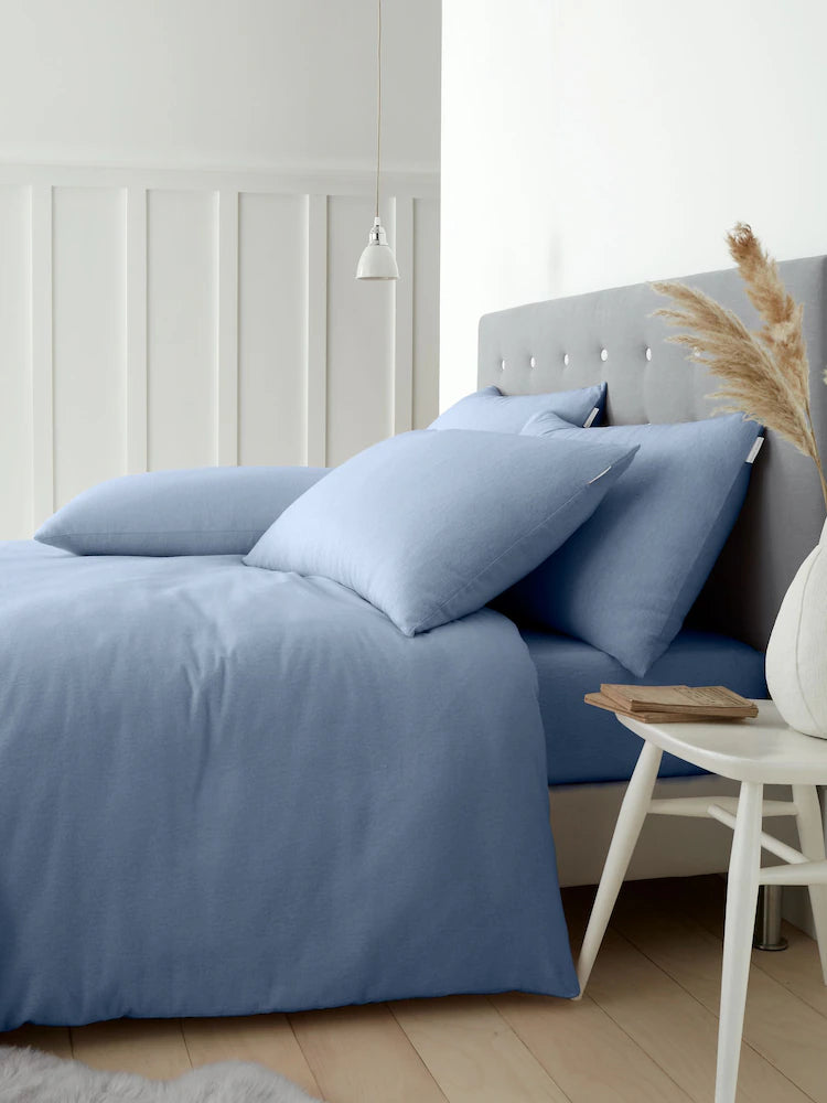 Catherine Lansfield Brushed Cotton Fitted Sheet | Blue