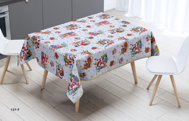 Donal Lynch Hardware OiL Cloth White/Gold Star Santa | Multi 137 F