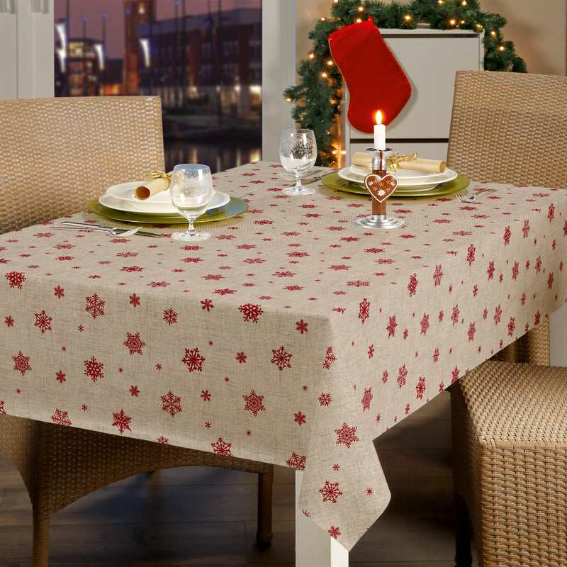 Donal Lynch Hardware OiL Cloth Snowflakes Christmas | Cream NIE/07