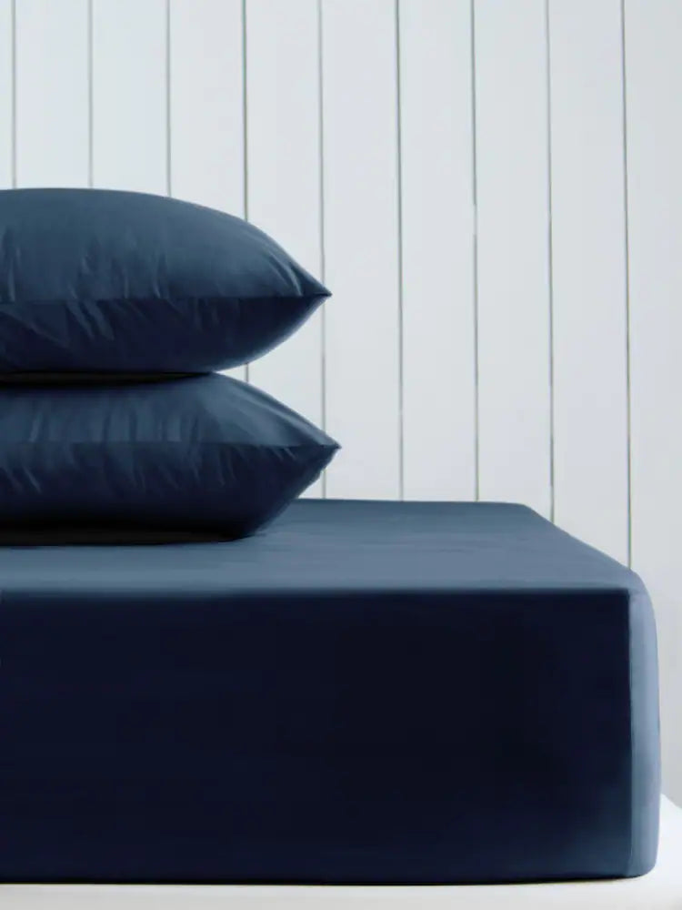 Catharine Lansfield Percale Deep Fitted Sheet | Navy
