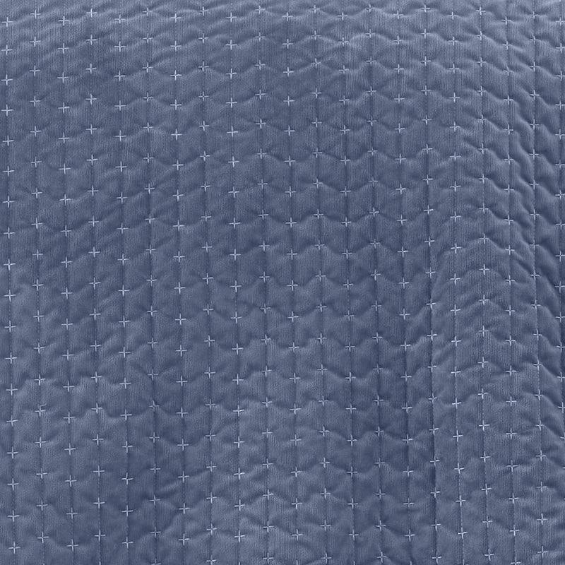 Bianca Attica  Velvet Embroidered Bedspread Blue