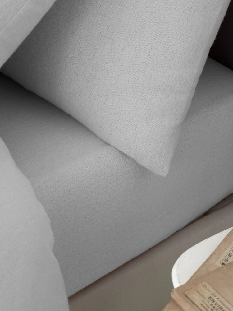 Catherine Lansfield Brushed Cotton Fitted Sheet | Grey