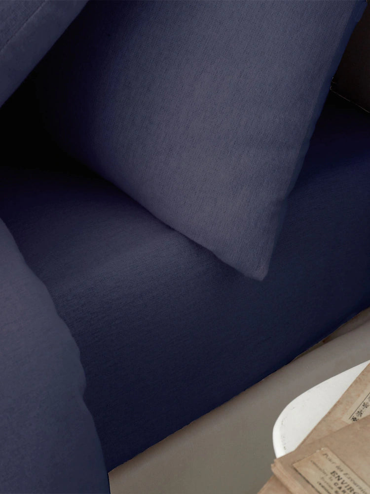 Catherine Lansfield Brushed Cotton Fitted Sheet | Navy