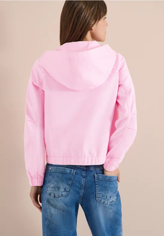 CECIL Jacket with Hood and Elasticated Waistband | Rose 213024