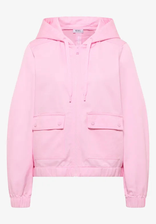 CECIL Jacket with Hood and Elasticated Waistband | Rose 213024