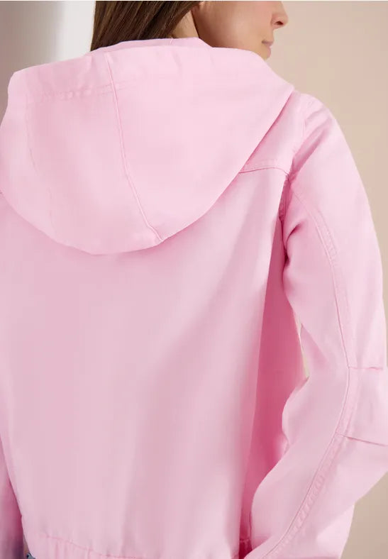 CECIL Jacket with Hood and Elasticated Waistband | Rose 213024