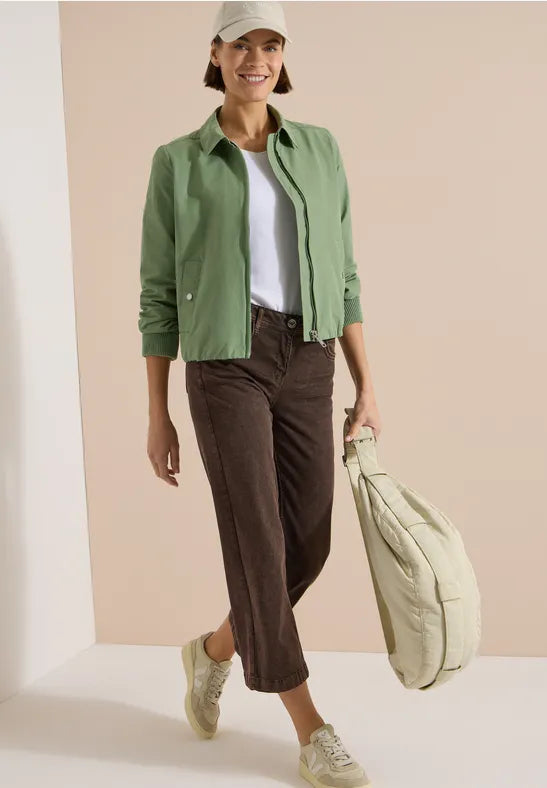 CECIL Collar Bomber Jacket | Green 213097