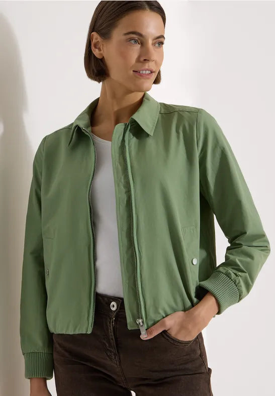 CECIL Collar Bomber Jacket | Green 213097