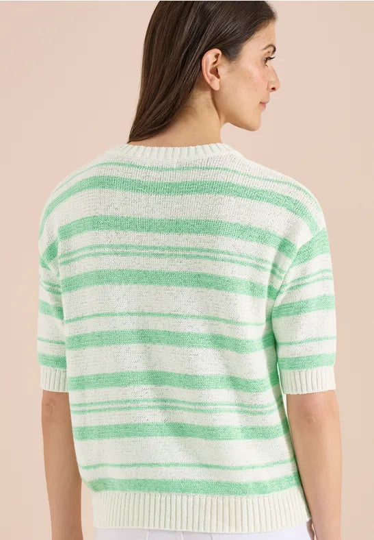 CECIL Tapeyarn Stripe Pullover | Lime 303866