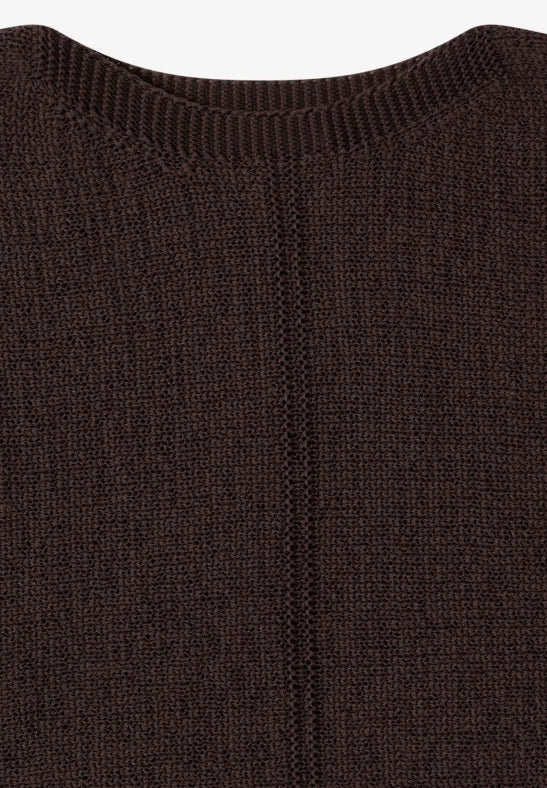 CECIL Tapeyarn Knit Sweater | Brown 303881