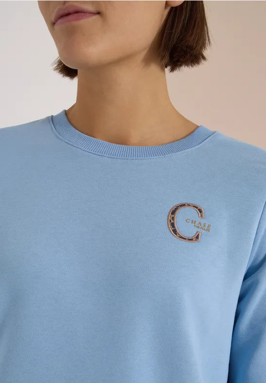 Cecil Solid Sweat Shirt | Blue 303989
