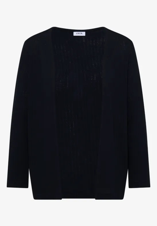 CECIL Open Knit Jacket | Blue 325030