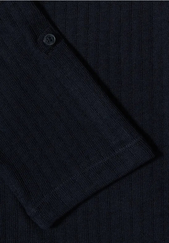 CECIL Open Knit Jacket | Blue 325030
