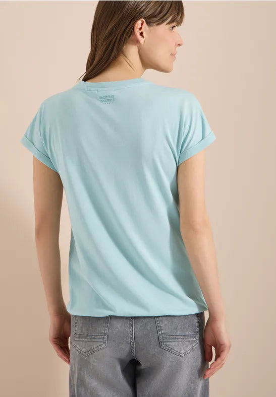 CECIL Solid Rib Collar Tunic | Mint Green 325129