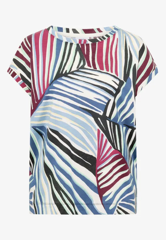 CECIL All Over Print Tee Shirt | Green 325281