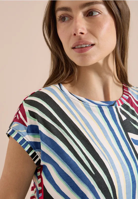 CECIL All Over Print Tee Shirt | Green 325281