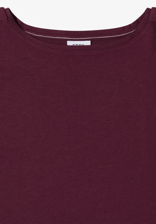 CECIL Buckle Detail Shoulder Shirt | Grape 325304