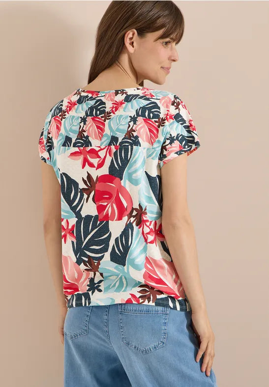 CECIL All Over Print Top| White 325421
