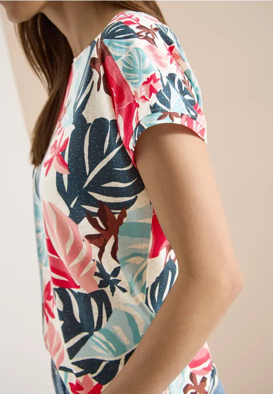 CECIL All Over Print Top| White 325421