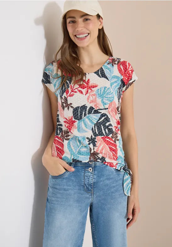 CECIL All Over Print Shirt | White 325443