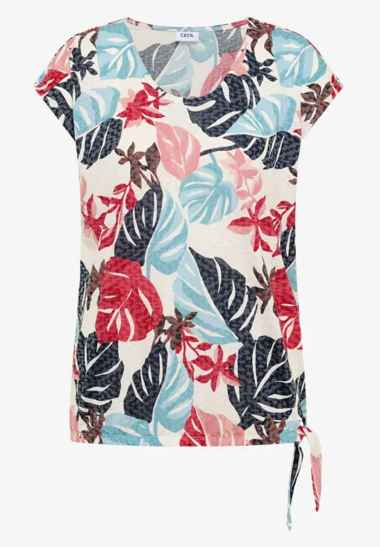 CECIL All Over Print Shirt | White 325443