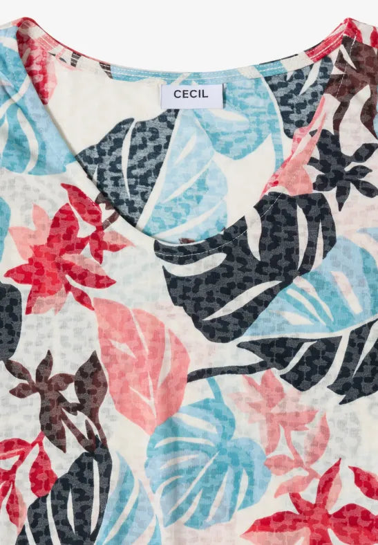CECIL All Over Print Shirt | White 325443