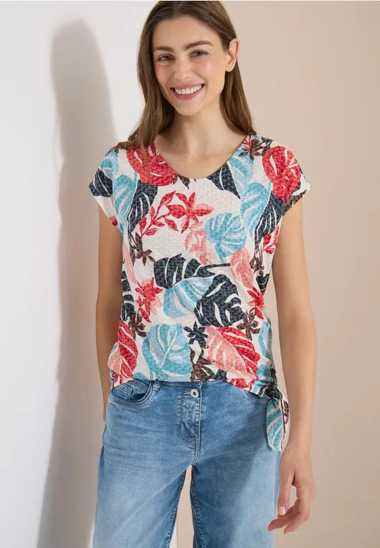 CECIL All Over Print Shirt | White 325443