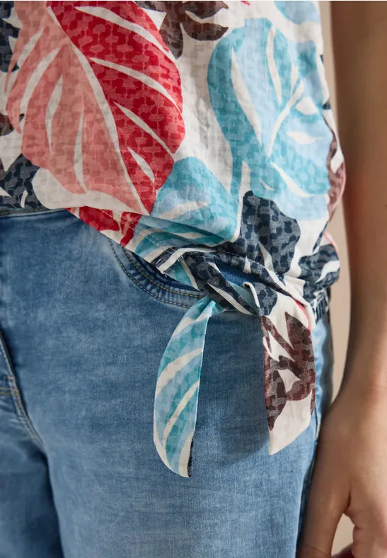 CECIL All Over Print Shirt | White 325443