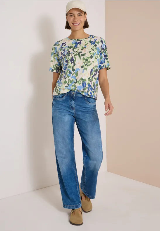 CECIL All Over Print Shirt | Beige 325581
