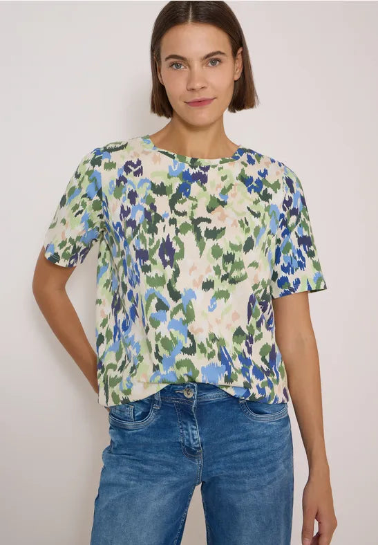 CECIL All Over Print Shirt | Beige 325581