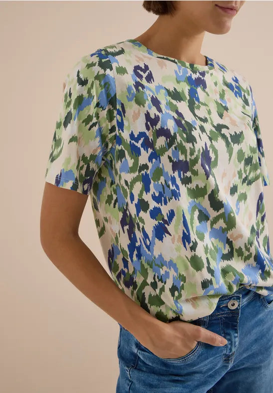 CECIL All Over Print Shirt | Beige 325581