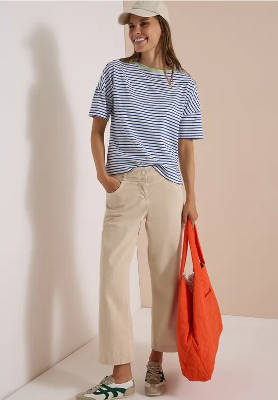 CECIL Striped Tee Shirt  | Deep Blue 325640