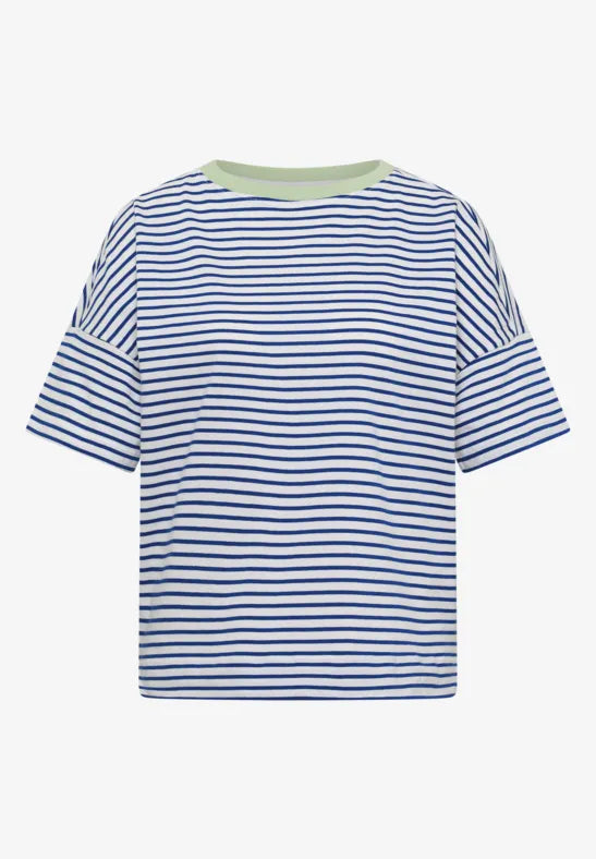 CECIL Striped Tee Shirt  | Deep Blue 325640