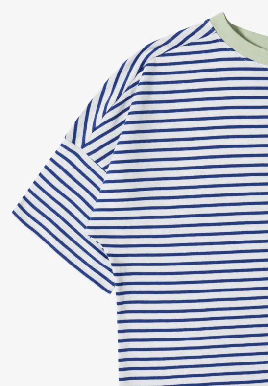 CECIL Striped Tee Shirt  | Deep Blue 325640