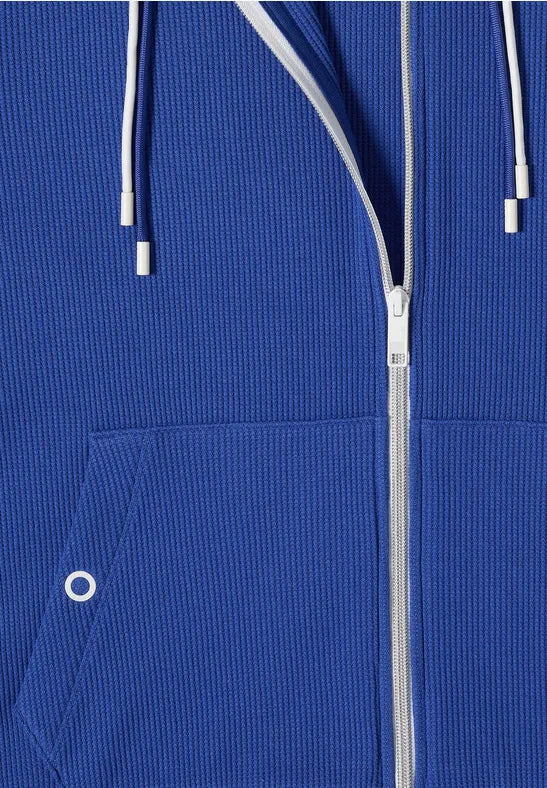 CECIL Structured Zipped Hooded Cardigan | Deep Blue 325643