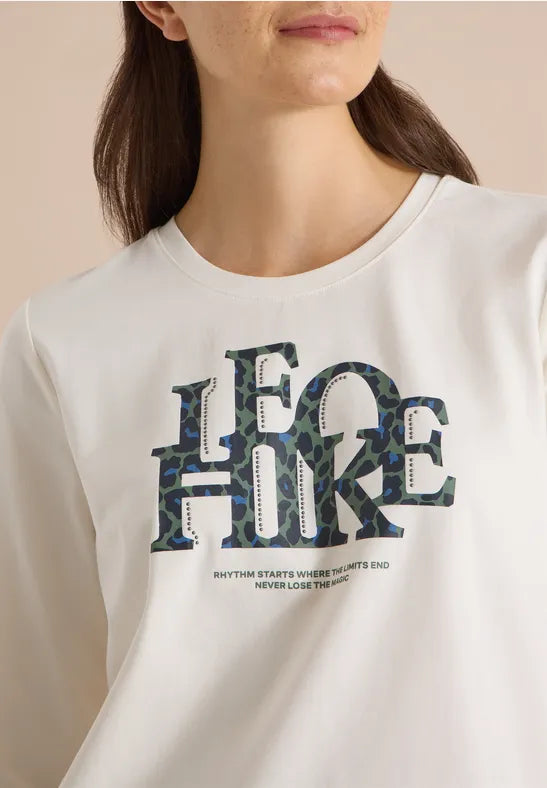 CECIL Leo Hike FP 3/4 Sleeve Tee | Vanilla 325685