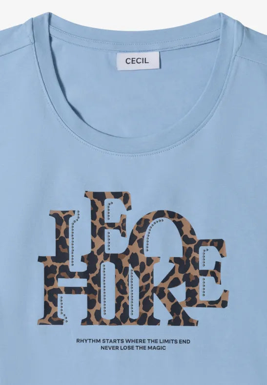 CECIL Leo Hike FP 3/4 Sleeve Tee | Blue 325685