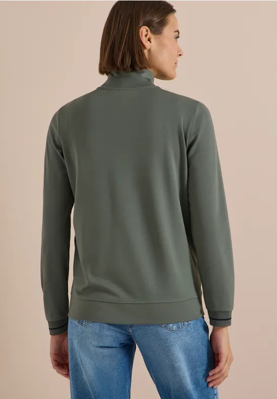 CECIL Stand Up Collar Jacket | Olive 325691