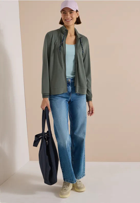 CECIL Stand Up Collar Jacket | Olive 325691