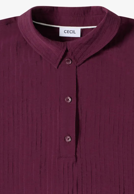 CECIL Solid Collar Blouse | Grape 346530