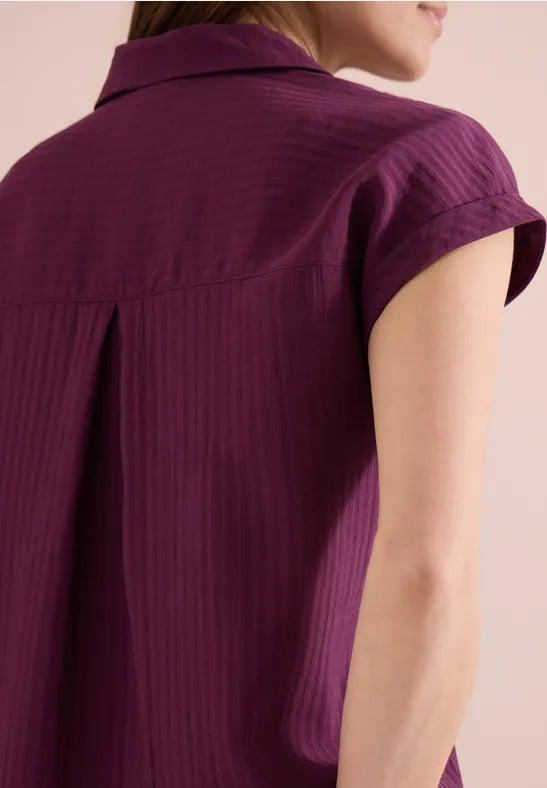CECIL Solid Collar Blouse | Grape 346530