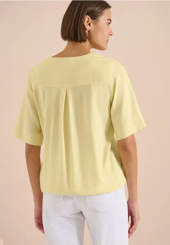 CECIL Splitnck Blouse | Butter Milk 346667