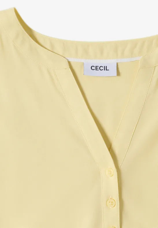 CECIL Splitnck Blouse | Butter Milk 346667