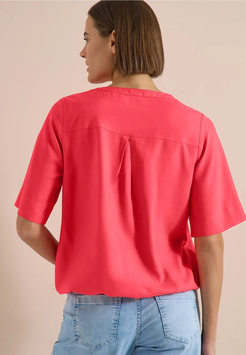 CECIL Split Neck Blouse  | Coral 346667