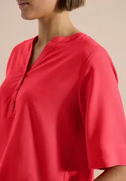 CECIL Split Neck Blouse  | Coral 346667