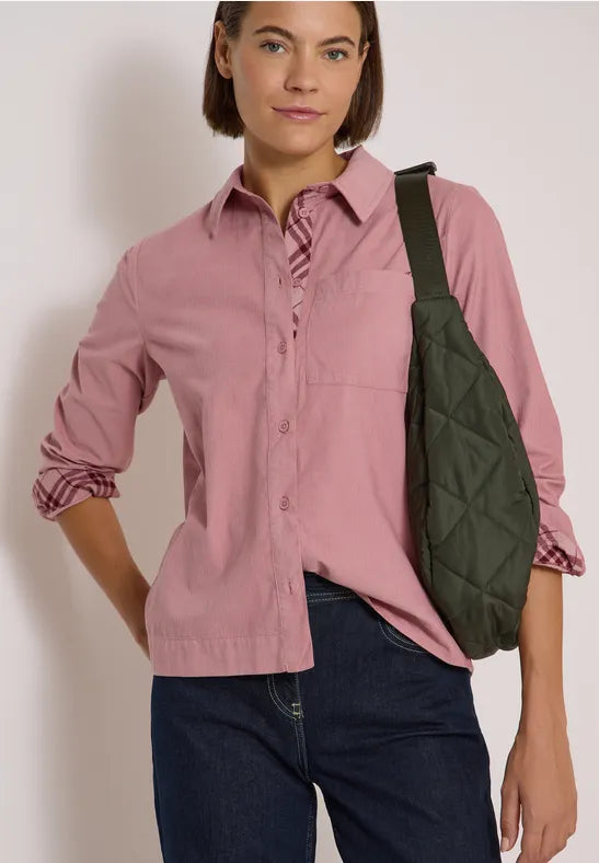 CECIL Corduroy Cotton Shirt Blouse | Rose 346922
