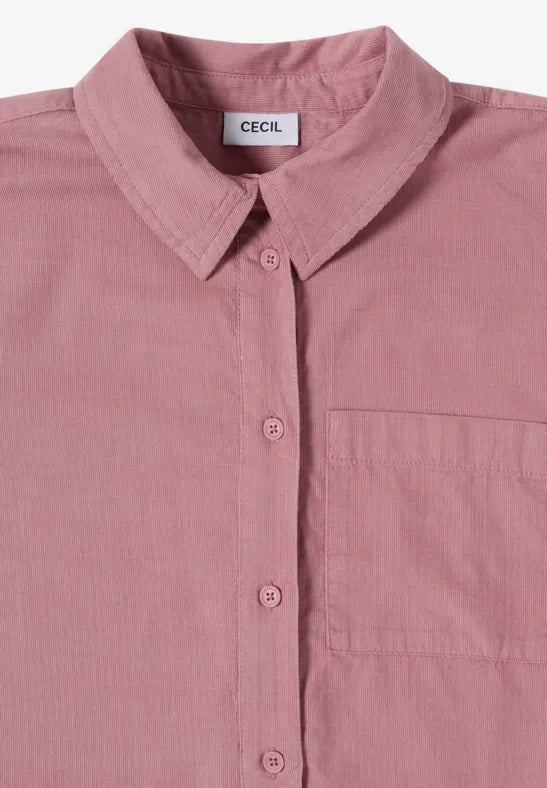 CECIL Corduroy Cotton Shirt Blouse | Rose 346922