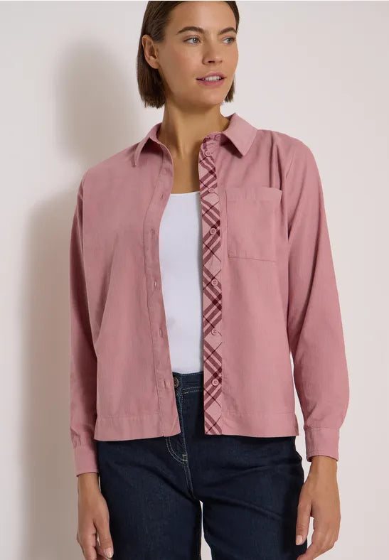 CECIL Corduroy Cotton Shirt Blouse | Rose 346922